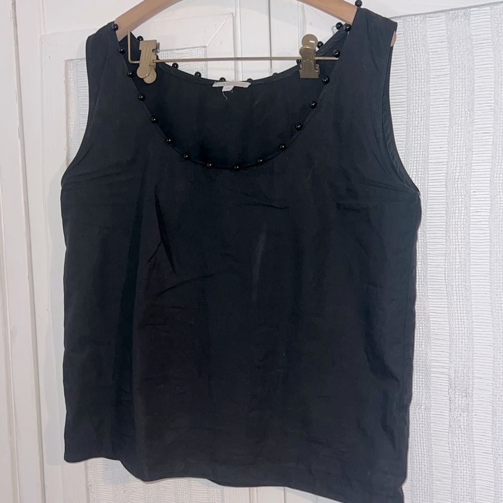 Gianni Versace Black beaded Tank Top Size EU 44 or US L Womens
